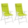 Cojines de silla respaldo alto 2 uds tela Oxford verde brillo de , Cojines para sillas y sofás - Ref: Foro24-361907, Precio: ...