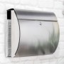 HI Buzón con compartimento de periódicos acero inox 38x13,3x30,4 cm de , Ranuras de correo - Ref: Foro24-445596, Precio: 50,2...