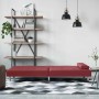 Sofá cama con portavasos cuero sintético rojo tinto de , Sofás - Ref: Foro24-351930, Precio: 297,67 €, Descuento: %