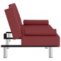 Sofá cama con portavasos cuero sintético rojo tinto de , Sofás - Ref: Foro24-351930, Precio: 297,67 €, Descuento: %