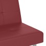 Sofá cama con portavasos cuero sintético rojo tinto de , Sofás - Ref: Foro24-351930, Precio: 297,67 €, Descuento: %