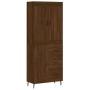 Aparador alto madera contrachapada marrón roble 69,5x34x180 cm de , Aparadores - Ref: Foro24-3199832, Precio: 166,64 €, Descu...