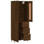 Aparador alto madera contrachapada marrón roble 69,5x34x180 cm de , Aparadores - Ref: Foro24-3199832, Precio: 166,64 €, Descu...