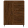 Aparador alto madera contrachapada marrón roble 69,5x34x180 cm de , Aparadores - Ref: Foro24-3199832, Precio: 166,64 €, Descu...