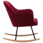 Silla mecedora de terciopelo rojo vino tinto de , Mecedoras - Ref: Foro24-289523, Precio: 175,51 €, Descuento: %