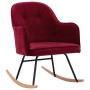 Silla mecedora de terciopelo rojo vino tinto de , Mecedoras - Ref: Foro24-289523, Precio: 175,51 €, Descuento: %