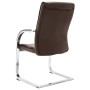 Silla de oficina voladiza de cuero sintético marrón de , Sillas de oficina - Ref: Foro24-289343, Precio: 129,99 €, Descuento: %