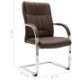 Silla de oficina voladiza de cuero sintético marrón de , Sillas de oficina - Ref: Foro24-289343, Precio: 129,99 €, Descuento: %