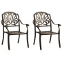 Sillas de jardín 2 unidades aluminio fundido bronce de vidaXL, Sillas de jardín - Ref: Foro24-315567, Precio: 376,04 €, Descu...