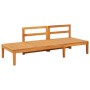 Banco de jardín y mesa cojines crema madera maciza de acacia de , Sofás modulares de exterior - Ref: Foro24-316314, Precio: 3...