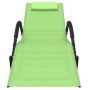 Tumbona mecedora de acero y textileno verde de , Tumbonas - Ref: Foro24-318119, Precio: 76,67 €, Descuento: %