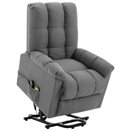 Sillón de masaje elevable tela gris claro de , Sillones de masaje eléctricos - Ref: Foro24-321390, Precio: 393,54 €, Descuent...