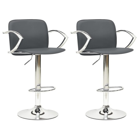 Taburetes de cocina 2 unidades cuero sintético gris de , Taburetes de cocina - Ref: Foro24-324705, Precio: 110,24 €, Descuent...