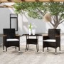 Juego de comedor para jardín 3 piezas ratán sintético negro de vidaXL, Conjuntos de jardín - Ref: Foro24-3058484, Precio: 222...
