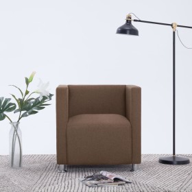 Sillón en forma de cubo de tela marrón de , Sillones - Ref: Foro24-282146, Precio: 142,50 €, Descuento: %