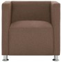 Sillón en forma de cubo de tela marrón de , Sillones - Ref: Foro24-282146, Precio: 142,50 €, Descuento: %
