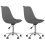 Sillas de comedor giratorias 2 unidades tela gris oscuro de , Sillas de comedor - Ref: Foro24-338339, Precio: 94,79 €, Descue...