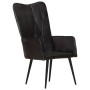 Sillón orejero de cuero auténtico negro de , Sillones - Ref: Foro24-339650, Precio: 121,48 €, Descuento: %