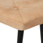Sillón orejero con reposapiés cuero auténtico crema canela de , Sillones - Ref: Foro24-339667, Precio: 104,93 €, Descuento: %