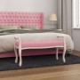 Banco de terciopelo rosa 110x45x60 cm de , Bancos - Ref: Foro24-344441, Precio: 136,94 €, Descuento: %
