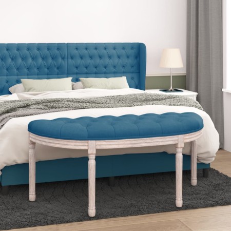 Banco de terciopelo azul 110,5x45x49 cm de , Bancos - Ref: Foro24-344417, Precio: 82,29 €, Descuento: %