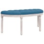 Banco de terciopelo azul 110,5x45x49 cm de , Bancos - Ref: Foro24-344417, Precio: 82,29 €, Descuento: %