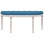 Banco de terciopelo azul 110,5x45x49 cm de , Bancos - Ref: Foro24-344417, Precio: 82,29 €, Descuento: %
