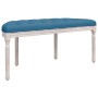 Banco de terciopelo azul 110,5x45x49 cm de , Bancos - Ref: Foro24-344417, Precio: 82,29 €, Descuento: %