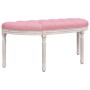 Banco de terciopelo rosa 110,5x45x49 cm de , Bancos - Ref: Foro24-344420, Precio: 138,35 €, Descuento: %