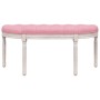 Banco de terciopelo rosa 110,5x45x49 cm de , Bancos - Ref: Foro24-344420, Precio: 138,35 €, Descuento: %
