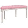 Banco de terciopelo rosa 110,5x45x49 cm de , Bancos - Ref: Foro24-344420, Precio: 138,35 €, Descuento: %