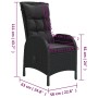 Juego de comedor para jardín 3 piezas ratán sintético negro de vidaXL, Conjuntos de jardín - Ref: Foro24-3058545, Precio: 281...