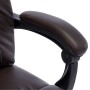 Silla de oficina de masaje de cuero sintético marrón de , Sillas de oficina - Ref: Foro24-20297, Precio: 193,22 €, Descuento: %
