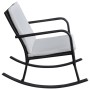 Silla mecedora de jardín ratán sintético negro de , Sillas de jardín - Ref: Foro24-42493, Precio: 91,61 €, Descuento: %