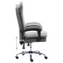 Silla de oficina de cuero sintético gris antracita de , Sillas de oficina - Ref: Foro24-20350, Precio: 177,94 €, Descuento: %
