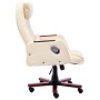Silla de oficina de cuero sintético crema de , Sillas de oficina - Ref: Foro24-20378, Precio: 250,14 €, Descuento: %