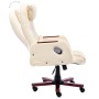 Silla de oficina de cuero sintético crema de , Sillas de oficina - Ref: Foro24-20378, Precio: 250,14 €, Descuento: %
