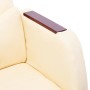 Silla de oficina de cuero sintético crema de , Sillas de oficina - Ref: Foro24-20378, Precio: 250,14 €, Descuento: %