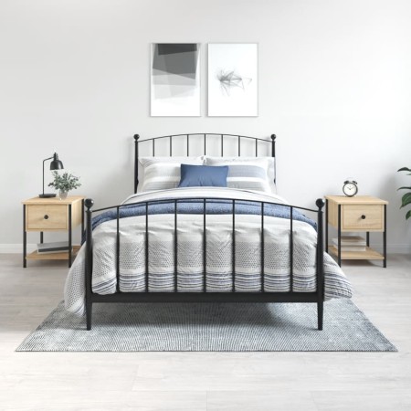 Mesita noche 2 uds madera ingeniería roble Sonoma 34x35,5x45 cm de , Mesitas de noche - Ref: Foro24-825856, Precio: 76,23 €, ...