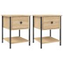 Mesita noche 2 uds madera ingeniería roble Sonoma 34x35,5x45 cm de , Mesitas de noche - Ref: Foro24-825856, Precio: 76,23 €, ...