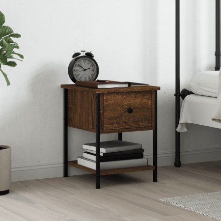 Mesita de noche madera de ingeniería marrón roble 34x35,5x45 cm de , Mesitas de noche - Ref: Foro24-825861, Precio: 38,62 €, ...