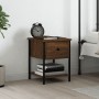Mesita de noche madera de ingeniería marrón roble 34x35,5x45 cm de , Mesitas de noche - Ref: Foro24-825861, Precio: 38,62 €, ...