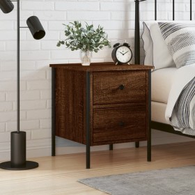 Mesita de noche madera de ingeniería marrón roble 40x42x50 cm de , Mesitas de noche - Ref: Foro24-825991, Precio: 45,65 €, De...