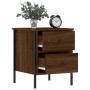 Mesita de noche madera de ingeniería marrón roble 40x42x50 cm de , Mesitas de noche - Ref: Foro24-825991, Precio: 45,65 €, De...