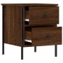 Mesita de noche madera de ingeniería marrón roble 40x42x50 cm de , Mesitas de noche - Ref: Foro24-825991, Precio: 45,65 €, De...