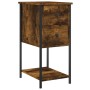 Mesita de noche madera de ingeniería roble ahumado 32x42x70 cm de , Mesitas de noche - Ref: Foro24-826097, Precio: 50,80 €, D...