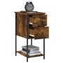Mesita de noche madera de ingeniería roble ahumado 32x42x70 cm de , Mesitas de noche - Ref: Foro24-826097, Precio: 50,80 €, D...