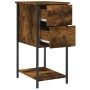 Mesita de noche madera de ingeniería roble ahumado 32x42x70 cm de , Mesitas de noche - Ref: Foro24-826097, Precio: 50,80 €, D...