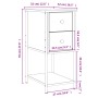 Mesita de noche madera de ingeniería roble ahumado 32x42x70 cm de , Mesitas de noche - Ref: Foro24-826097, Precio: 50,80 €, D...