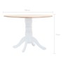 Mesa de comedor madera maciza de caucho blanco y marrón 106 cm en Mesas de comedor | Comprar online en Foru.es